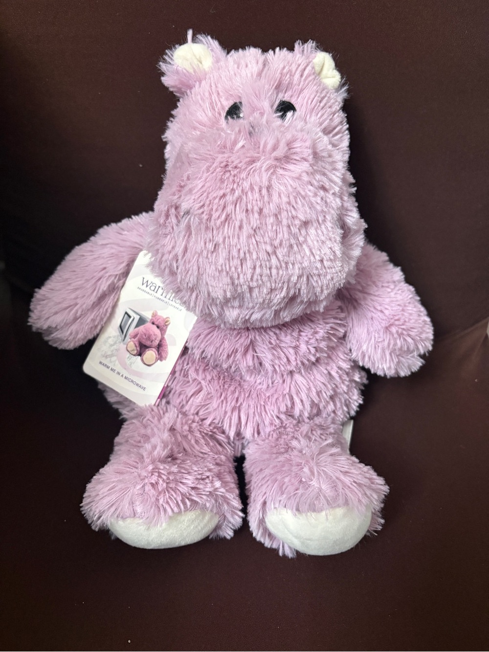 Purple Hippo Warmies Comfort Lavender Weighted Plush NWT